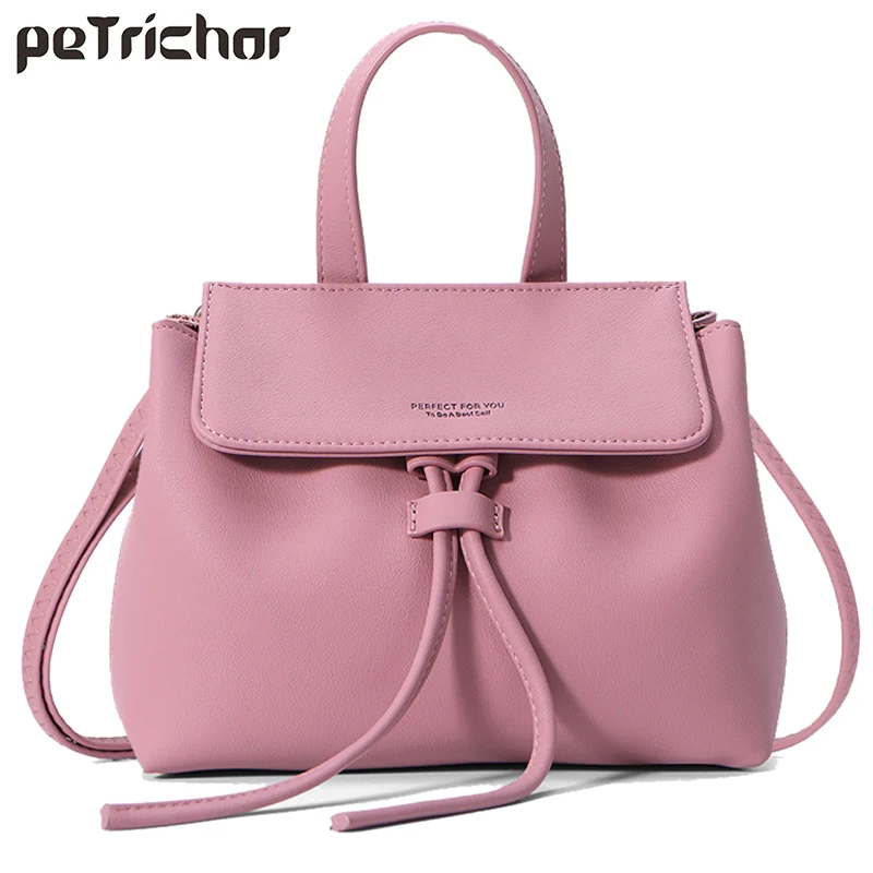 

Drawstring Tote Bag Luxury Handbags For Women Bags Designer Crossbody Bags Female Soft Synthetic Leather Messenger Shoulder Bag