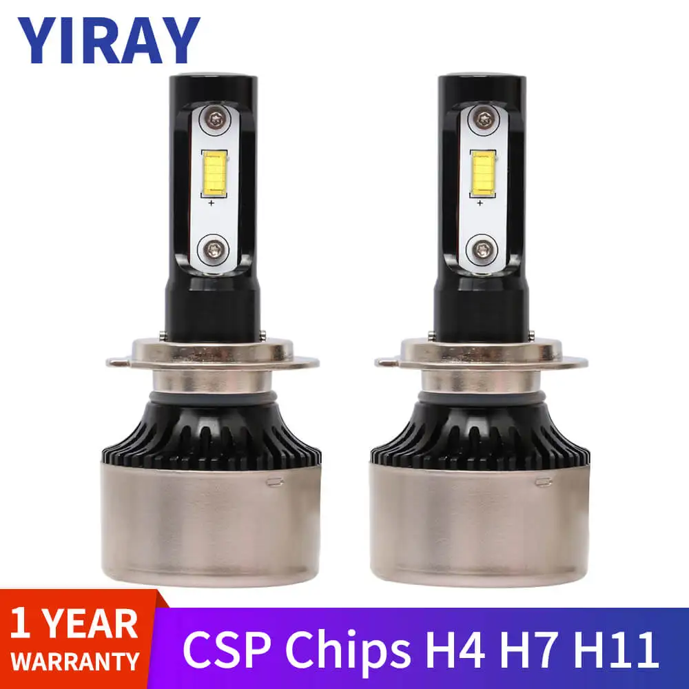 YIRAY H7 светодиодный Canbus Error Free фар автомобиля H4 H11 H8 H9 H1 HB3 9005 HB4 9006 H3 лампочки csp автоматического включения света 90 Вт 9600lm 6500K 12v 24v