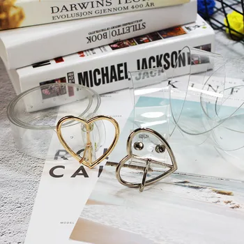 

Heart Belts For Women Resin Cute Transparent Belt Jeans Dress Waist Strap Pin Buckle Harajuku Ladies Round PVC Clear Belt