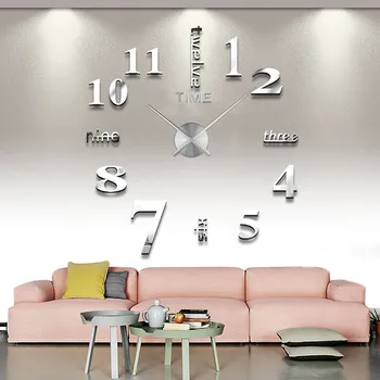 

Acrylic Number Wall Clock diyl Clock Hot Selling Product Living Room Creative Wall Sticker Clock