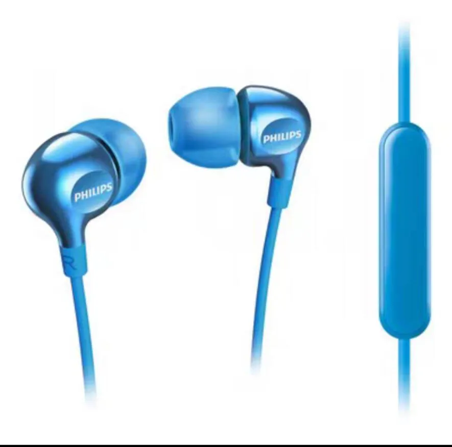 Sky blue Оригинальные Наушники Philips SHE3705, проводная гарнитура с микрофоном, разъем 3,5 мм, наушники-вкладыши для GALAXY 8, huawei, xiaomi - Цвет: Sky blue