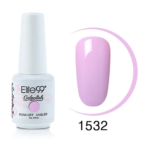 Elite99 Гель-лак для ногтей глянцевый красочный Полупостоянный гель для дизайна ногтей лак для ногтей для маникюра геллак верхнее покрытие Гибридный праймер - Цвет: 1532