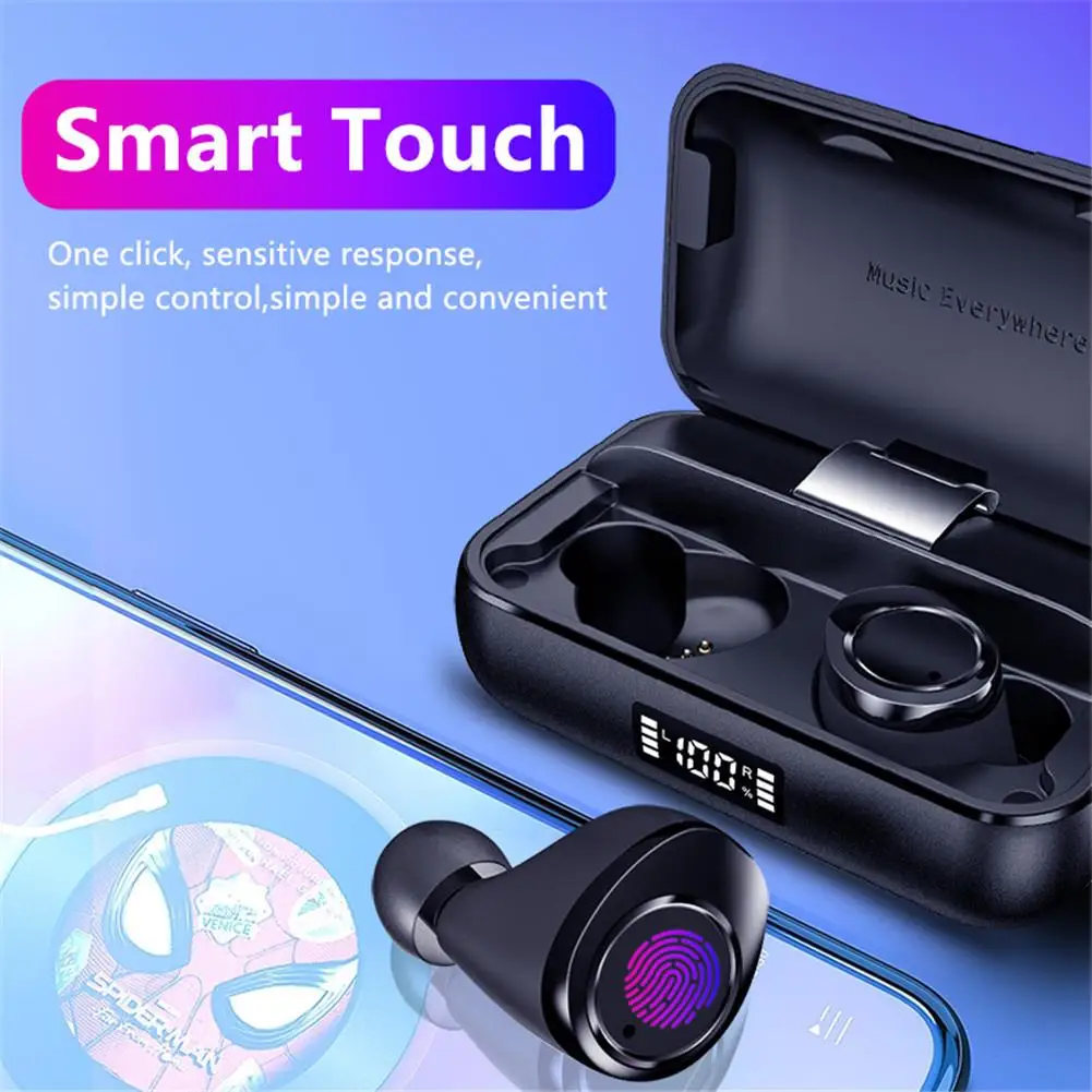 TWS Bluetooth 5.0 Earphone Binaural Wireless Earbuds Noise Cancelling for iPhone 11Pro Max XS MAX XS XR X Android Phones