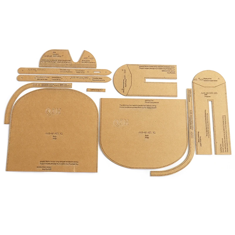 Leather Single Shoulder Bag Acrylic Template Mold Crossbody Bag Acrylic Pattern DIY Leather Craft Stencil Sewing Pattern