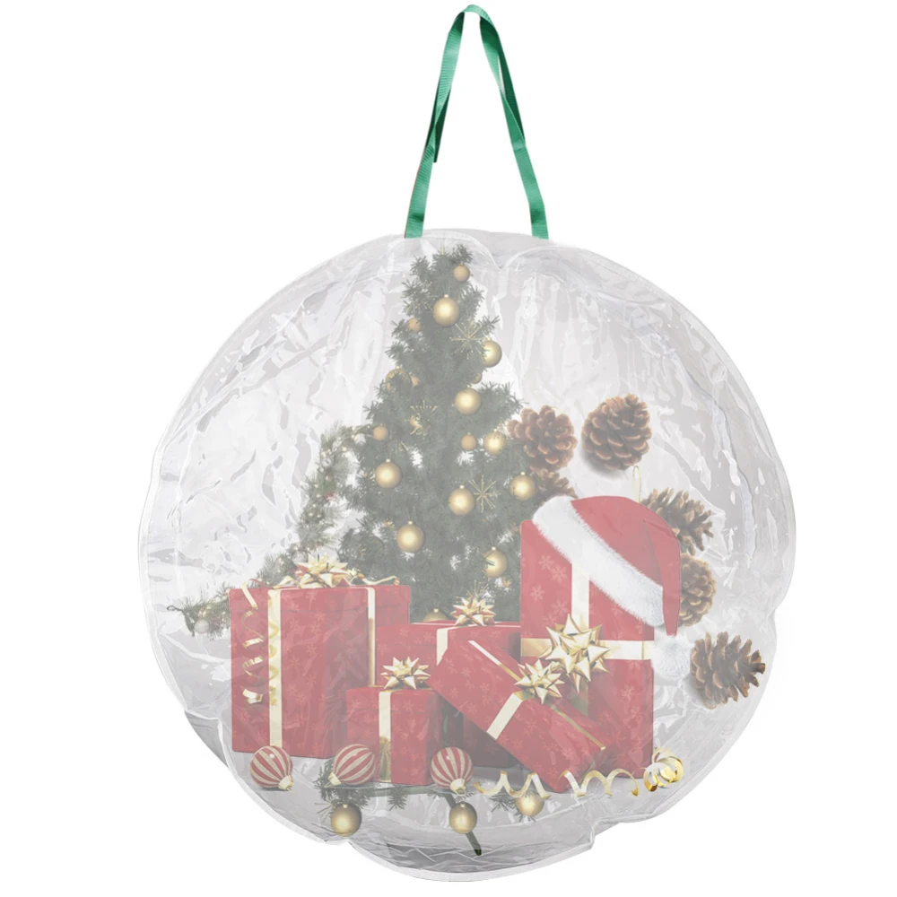

Holiday Christmas Wreath PVC Storage Bag For 30inch Wreaths Storage Bag For Storing Christmas Tree Garland 76*20cm New Fashion