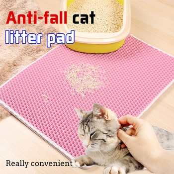 

Pet Cat Litter Trapper Mat EVA Double-Layer Cat Litter Mats with Waterproof Bottom Non-slip Pet Litter Cat Mat Layer Dorpship