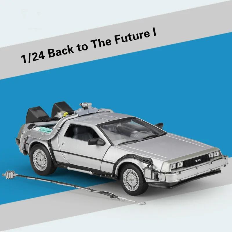 Welly 1:24 литья под давлением сплав модель автомобиля Dmc-12 Delorean Назад в будущее машина времени металлическая игрушка Rc автомобиль для детей игрушка подарок коллекция