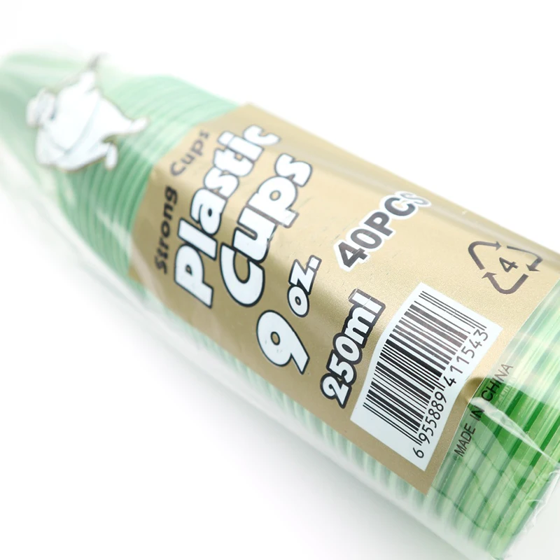 Promotion - Party Wedding Supplies 9oz/250ml Green Famous Service Impact Plastic Cup 40/Pack | Дом и сад