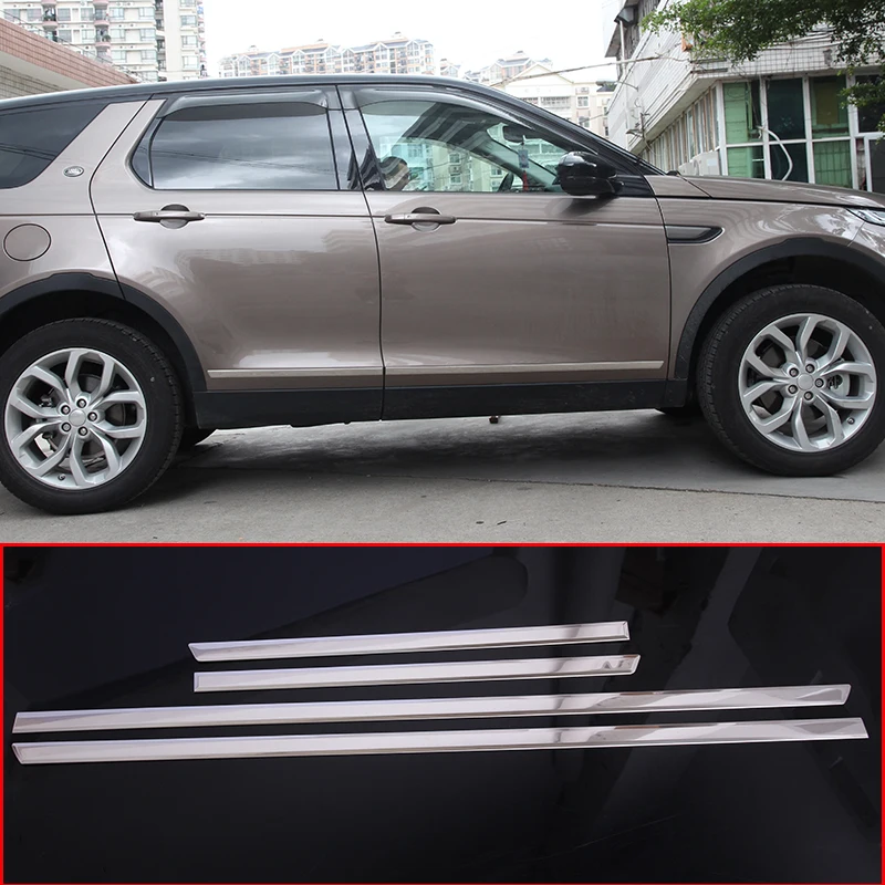 Stainless Steel Side Door Body Molding Cover Trim For Land Rover