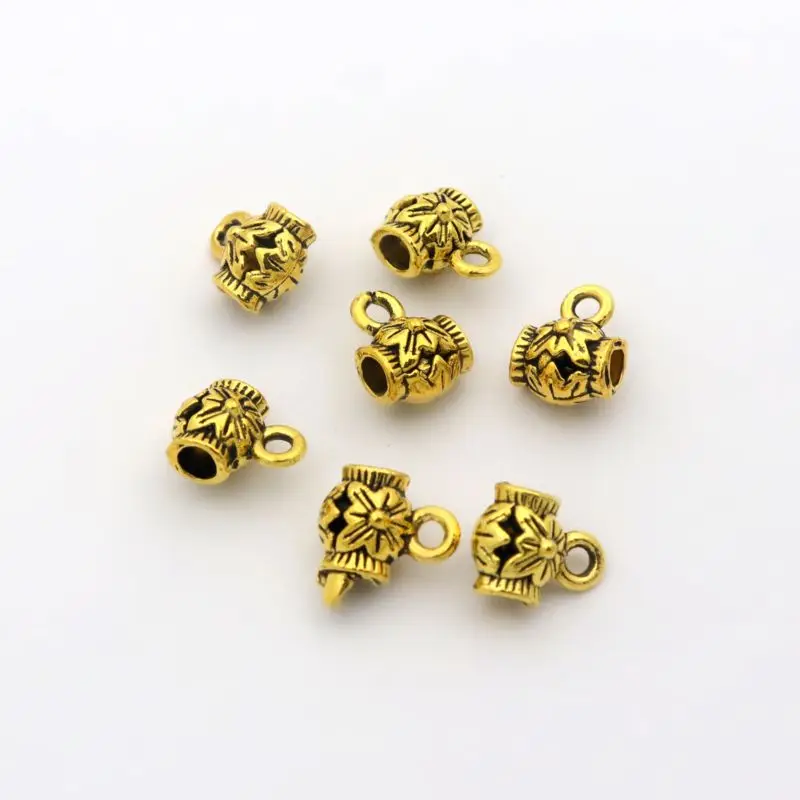 50 stücke Tibetischen Silber Blume Große Loch Link Perlen Dia-verbinder Charms Für Schmuck Machen Erkenntnisse Großhandel Zubehör – Detail 5