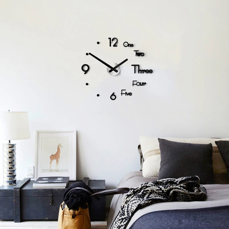 Removable 3D Wall Sticker Clock Removable Wall Clock Sticker Diy Self