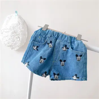 

Baby Girls Short Pants Toddler Girls 1-6T Denim Hot Shorts For Baby Girl Casual Summer Mid Waisted Short Pants With Pockets