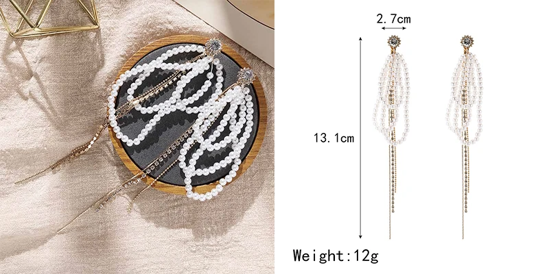Новая мода 25 дизайн корейские жемчужные серьги Элегантные Имитация Жемчуга металлические длинные висячие серьги с кисточками для женщин ювелирные изделия