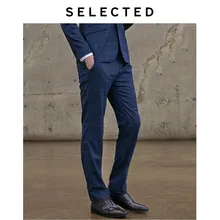 Выбранные Для мужчин Slim Fit шерстяные Клетчатый костюм брюки S | 41936B501