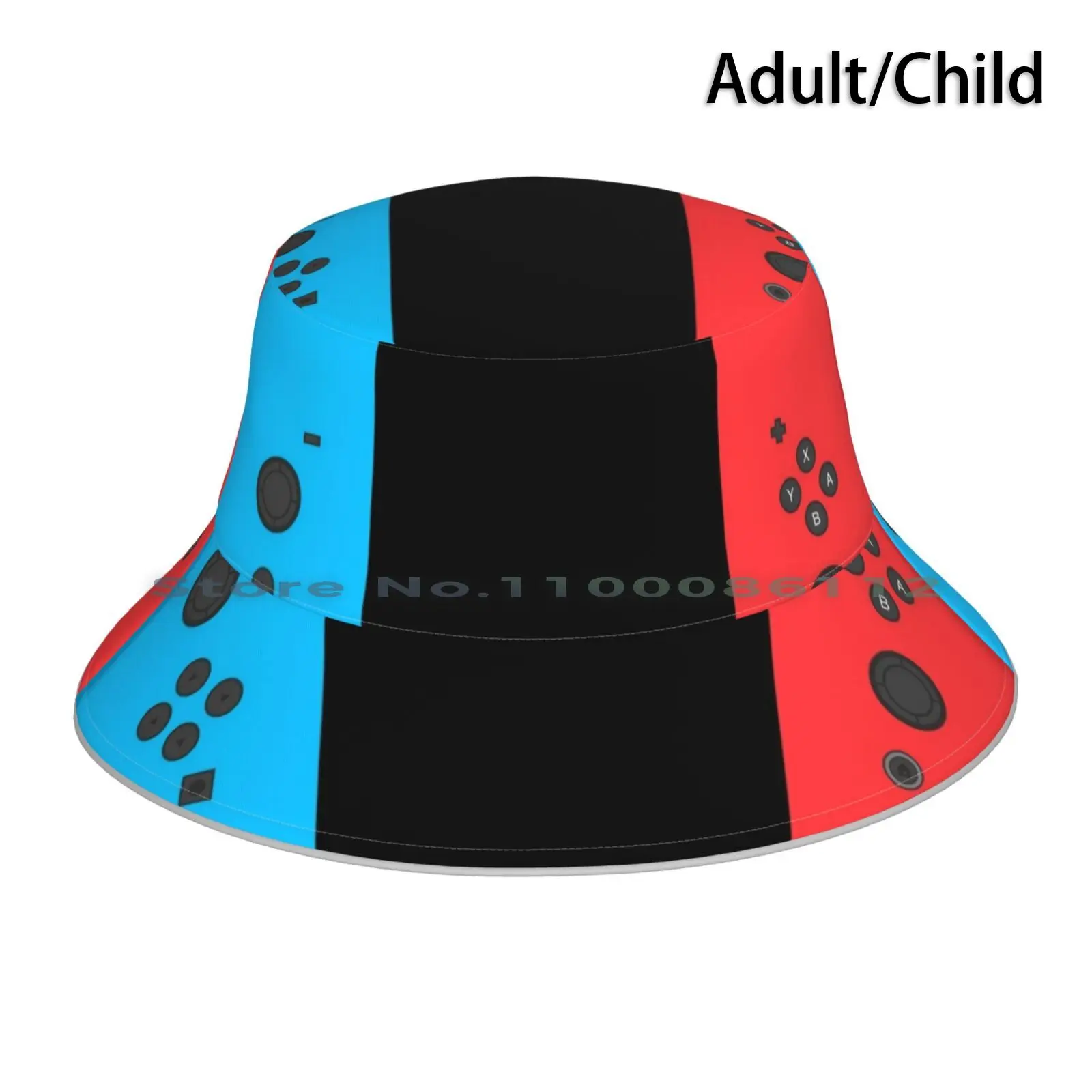 Switch Blue Red Gamer Design Cappello Da Pescatore Sun Cap Switch Giochi Gaming Gamer Blue Red Console Super The Legend Of Donkey Kong Kart
