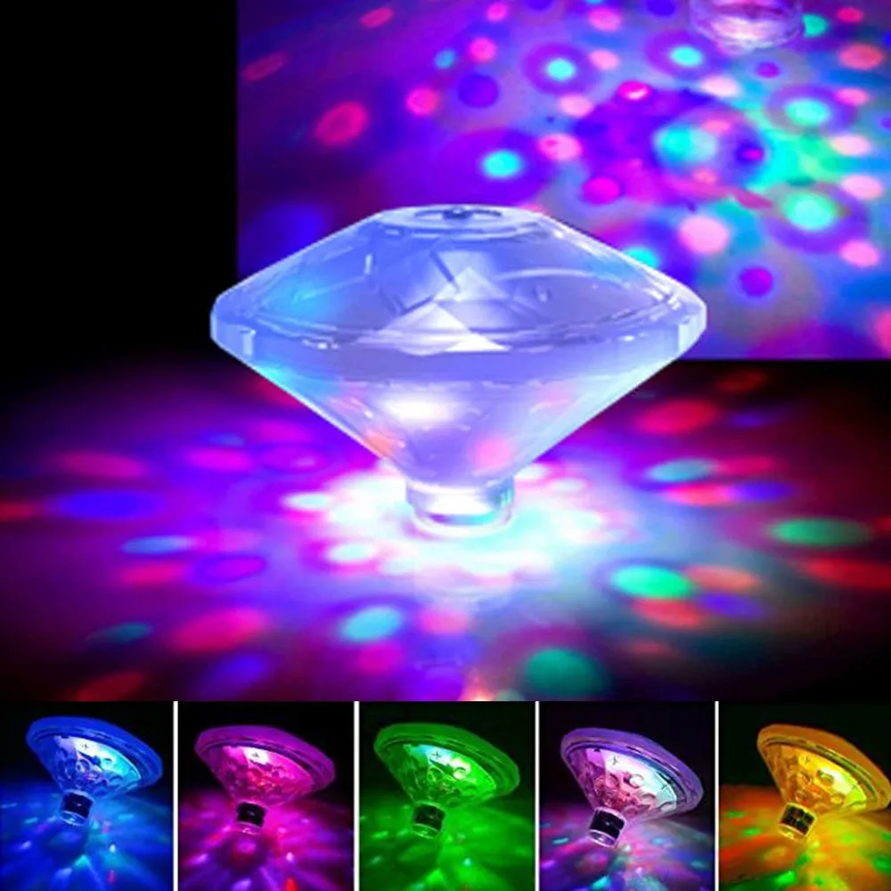 Floating Underwater Light RGB Submersible LED Disco Light Glow Show Swimming Pool Tub Lamp Bath Light Battery Powered underwater led lights