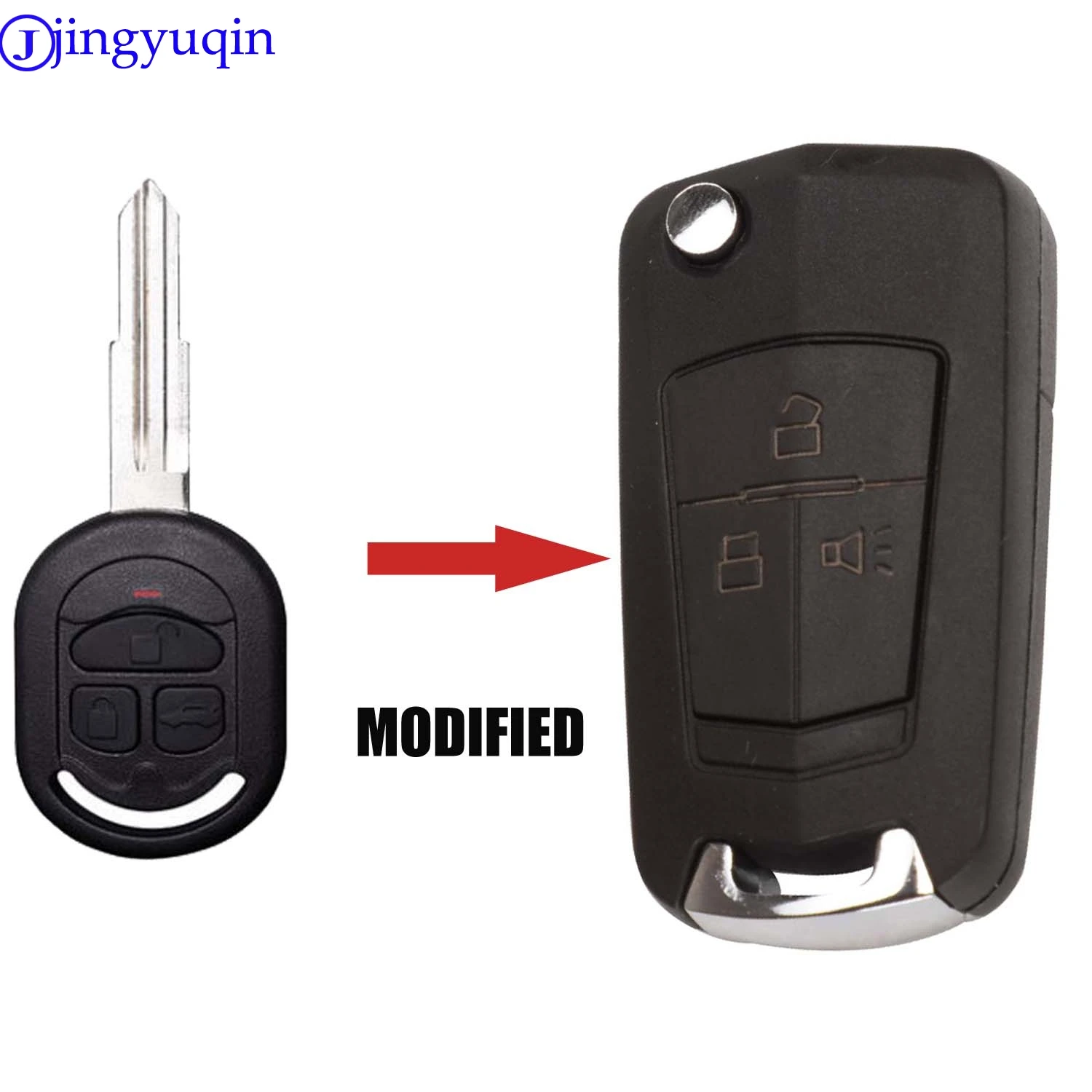 

jingyuqin 10P 3b Modified Remote Key Shell Case for Chevrolet Lacetti/Optra/Nubira Vehicle Pocket Alarm 2005 2006 2007 2008 2009
