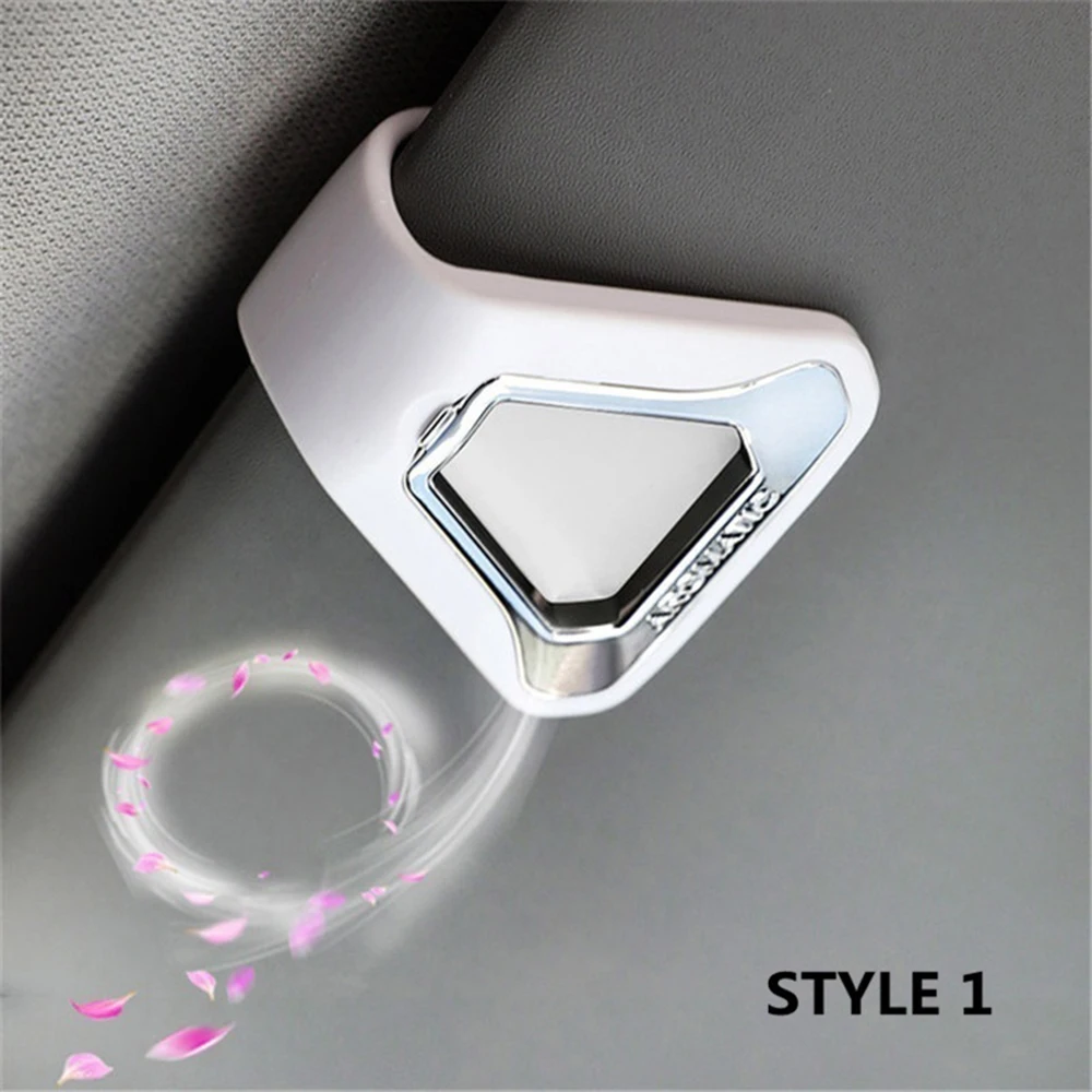 white silver Автомобильный освежитель воздуха, украшение для напитков, подарок, запах природы, аромат для солнцезащитного козырька, заднее сиденье, ароматерапия, автомобильные аксессуары для интерьера - Название цвета: white silver