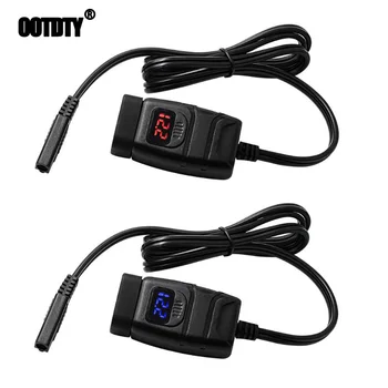 

12V SAE To USB Adapter with Voltmeter ON OFF Switch Motorcycle Quick Disconnect Plug with Waterproof Dual QC3.0 USB Fast Charger