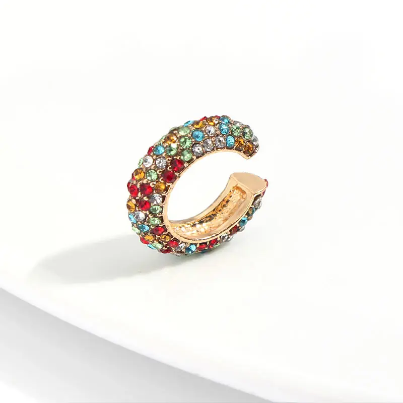 Новая мода хрустальные металлические ушные манжеты для женщин Boho трендовые штабелируемые манжеты Эффектные серьги с бриллиантами серьги ювелирные изделия