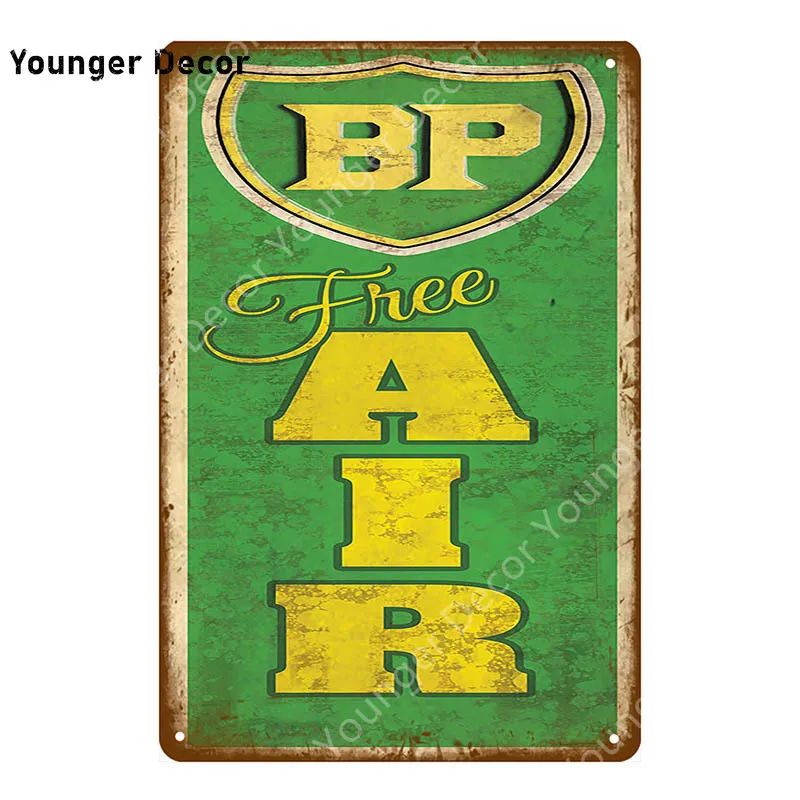 Motor Oil Bp Gulf Metal Tin Signs Vintage Poster Motorcycles Car