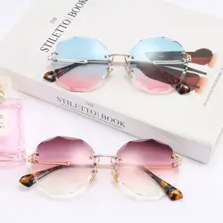 18459 ломтик с несколькими углами солнцезащитные очки Для женщин 2018 Новый Стиль Солнцезащитные очки Для мужчин и Для женщин зеркало в раме