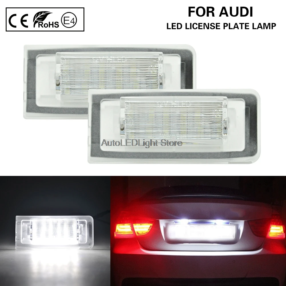 

2x Error Free LED License Plate Light Lamp Car Accessories For Audi TT 8N 1999-2006