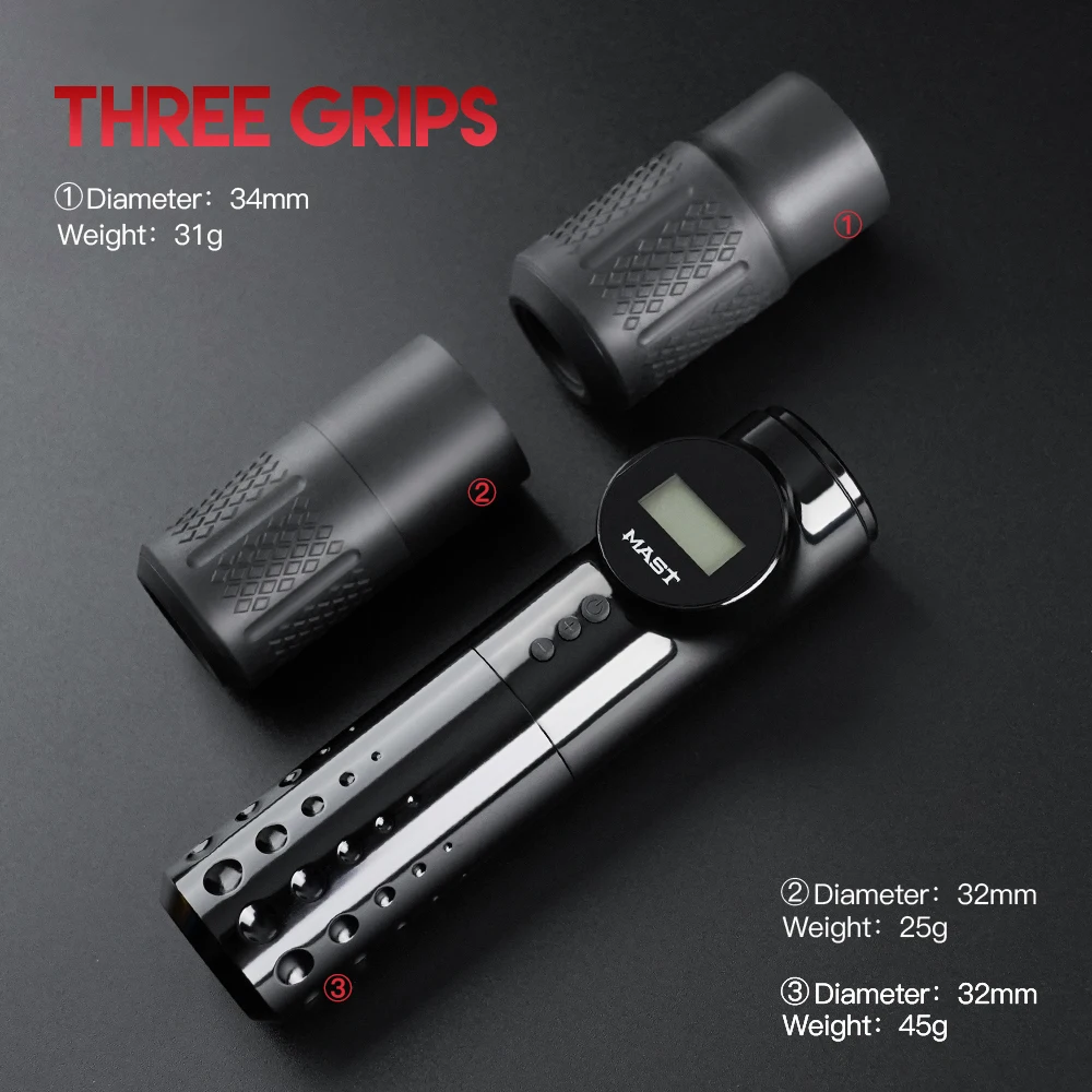 Мачта Беспроводная Батарейная ручка машина роторная тату светодиодный дисплей