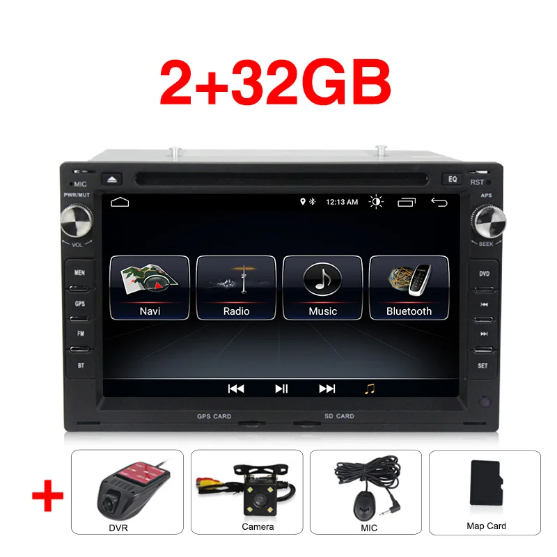TDA 7851 Android 9 автомобильный DVD мультимедийный плеер для VW Golf4 T4 Passat B5 Sharan с wifi BT Радио gps навигация - Цвет: 32G  camera  dvr