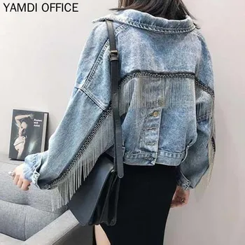 

YAMDI Bohemian Vintage Jacket Women Casual Korean Loose Cardigan Chic Fashion Runway Designer 2019 Woman Coat Female Outwear