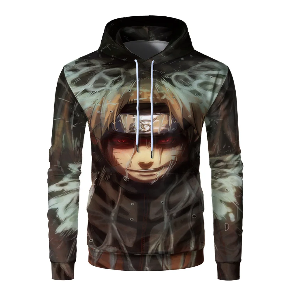 

3D Naruto Hoodies 2019 Japanese Anime Surrounding Naruto Hooded Guards 3d Digital Printing Guards Customized Cross-border