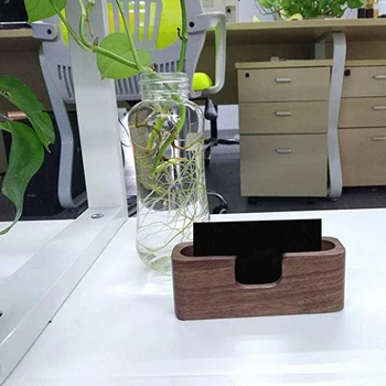 

Office Case Box Desk Single Compartment Card Display Holder Wood Tables Organizer Professional Filing Storage Business Shelf