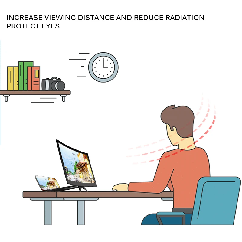 3D телефон экран HD лупа видео усилитель с телефоном Складная Настольная подставка HD резьба ОБЪЕКТИВ смартфон в пределах 6,5 дюймов экран