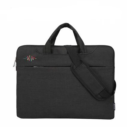 Подходит для 13, 14, 15, 16 дюймов, универсальная сумка для ноутбука Macbook Air, чехол для ноутбука, деловая дорожная сумка для компьютера/Портативная/на шнурке - Цвет: Черный