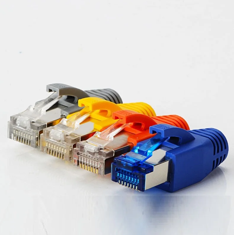 RJ45 Cat7 캡 Cat6a 네트워크 이더넷 케이블 커넥터, Cat 7 플러그 보호용 다색 부츠 시스 컬러 부시 OD 8.5mm