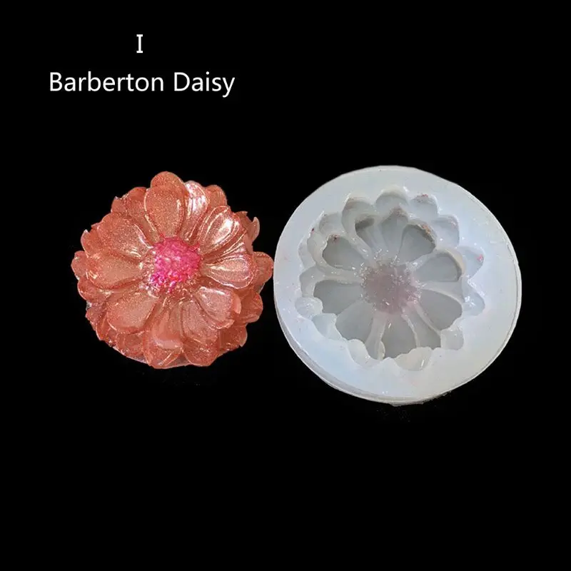 DIY силиконовые формы в виде цветка Смола Камелия Пион Маргаритка цветок лотоса ювелирные изделия - Color: I