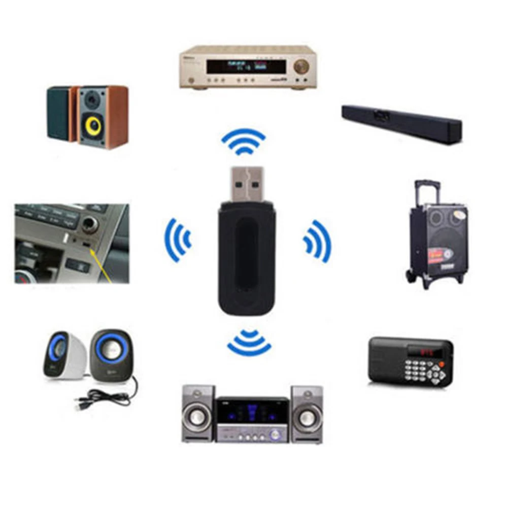 3,5 мм USB автомобильный беспроводной Bluetooth 2,1 Aux аудио стерео музыкальный приемник адаптер
