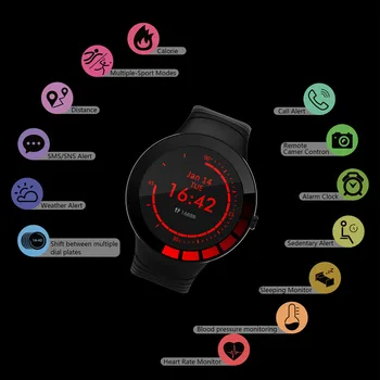 

E3 Smart Bracelet Watch Heart Rate Monitor Blood Waterproof Fitness Wristband Sport Smart Watch Monitor Pedometer PK B57 DT78 L9