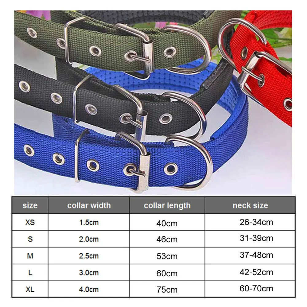 1 шт. нейлоновый ошейник для собаки с металлическими пряжками сверхмощный