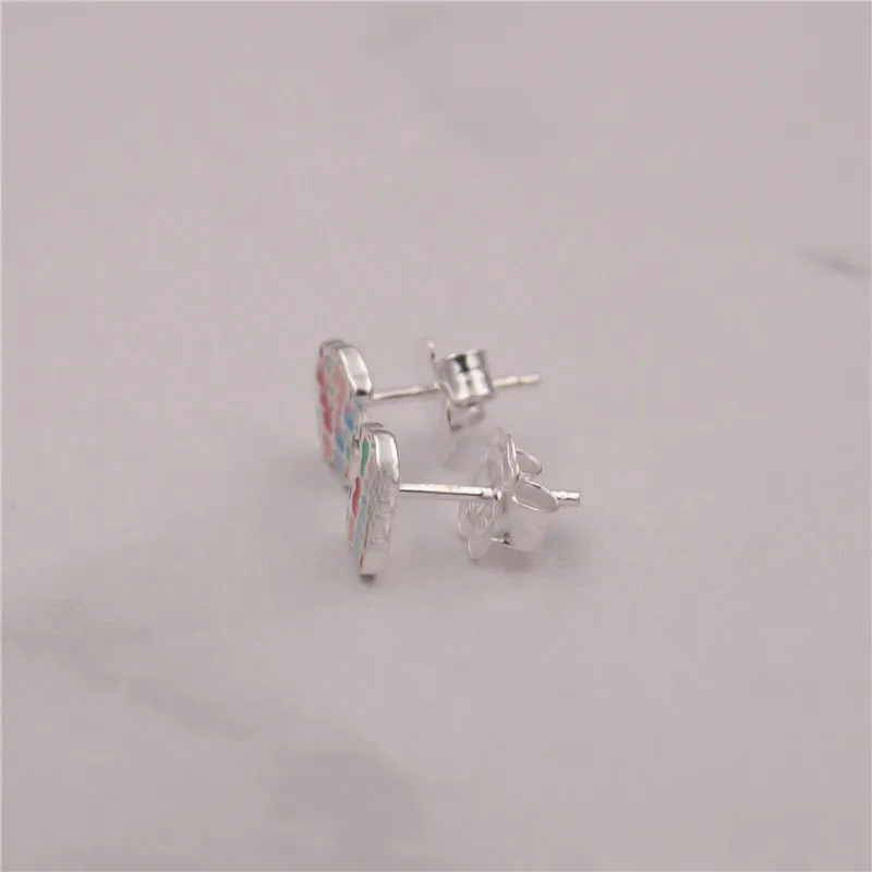 joyas de plata 925 stud earrings for women boucle d'oreille femme pendientes mujer - Цвет камня: 8mm 918563500