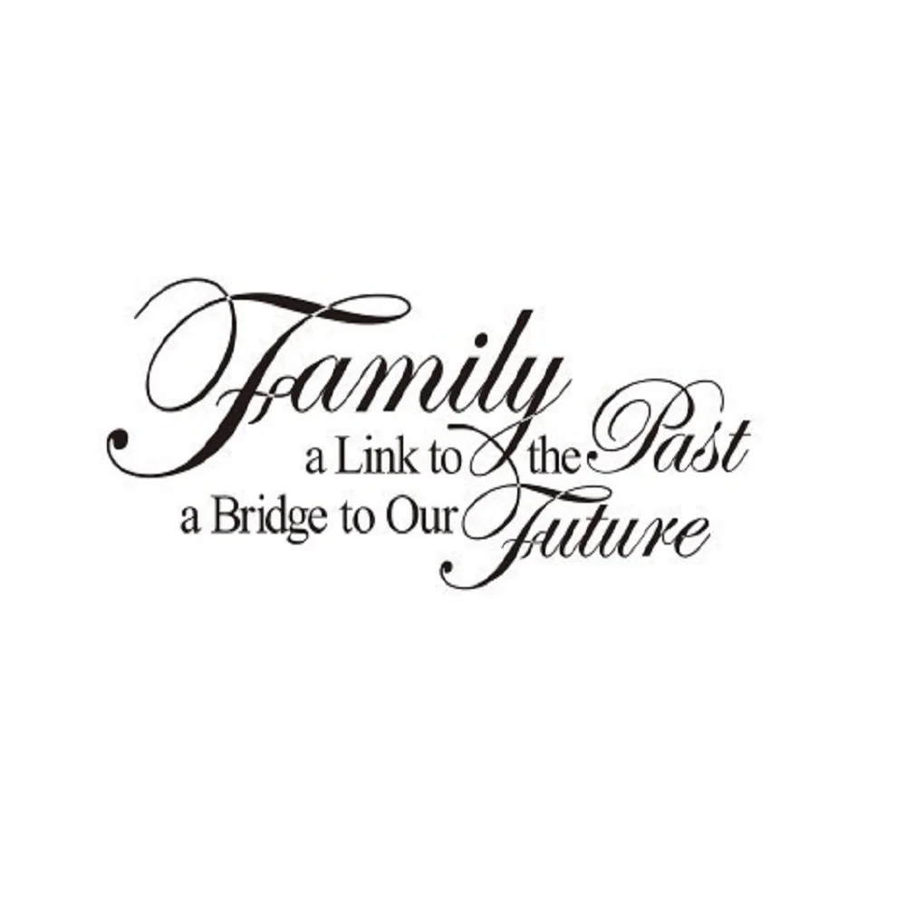 

Fashion Decals Family Letters Room Decor Black Vinyl Wall sticker