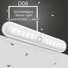 D50 AliBrit светодиодный светильник под шкаф PIR датчик движения лампа 20 светодиодное освещение для шкафа кухни ночник