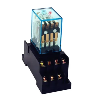 

Free shipping (5pc) HH54P MY4NJ plug-in relay PYF14A 12v 24v 36v 48v 110v 220v DC/AC 5A silver contact 14pins 4PDT rele socket