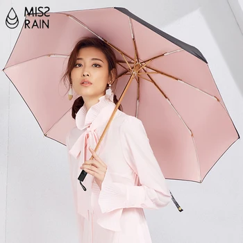 

MissRain Portable Women Umbrella Sun Uv Protection Folding Pink Laides Parasol Black Coating Paraguas Luxury Travel Gift Ideas