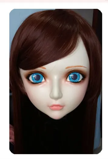 DM038) Женская/Девочка Сладкая Смола половина головы кигуруми BJD маска в стиле японского аниме Реалистичная маска Лолиты кроссворд секс кукла
