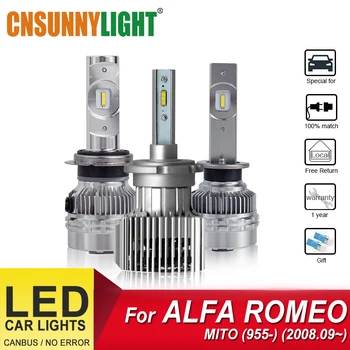 

CNSUNNYLIGHT Car Headlamp Automotive Light LED Bulbs For ALFA ROMEO MITO (955_) (from 2008.09) Light Foglamp Auto H7 Headlight