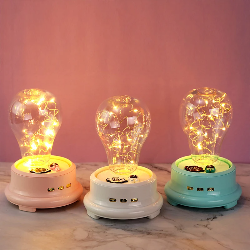 

Fantasy music Night light Bluetooth Speaker music lamp USB Rechargeable colorful LED light children kids birthday gift