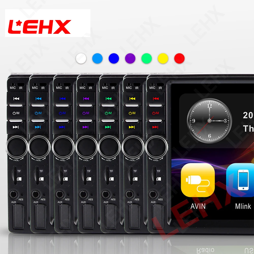 LEHX 2 Din 자동차 라디오 스테레오 FM 오디오 스테레오 MP5 플레이어 블루투스 7 터치 스크린 USB SD Autoradio Apple Carplay 안드로이드 Auto