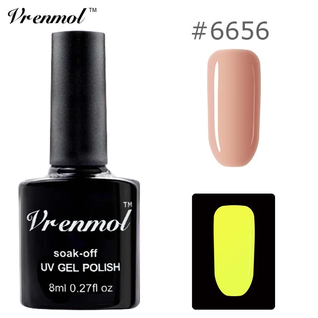 F Лак для ногтей nagellak нетоксичный лак для ногтей 18 флюоресцентные цвета неоновый светящийся гель лак для ногтей tPTo Gvernis полуперманентный УФ - Цвет: F