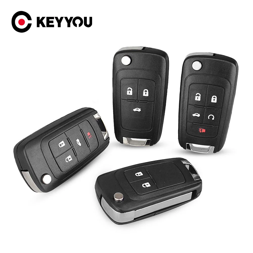 KEYYOU 25X 2/3/4/5 Buttons Remote Key Shell Case Cover For OPEL VAUXHALL For Astra J Corsa E Insignia Zafira C Filp Car Key Case